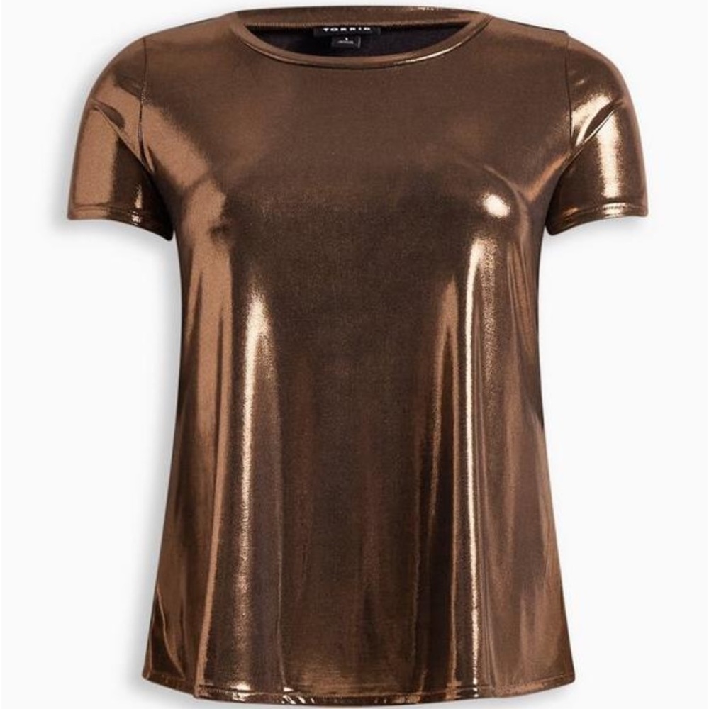 Torrid Liquid Shine Crew Neck Top